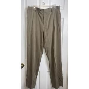 Louis Raphael Tailored Men Dress Pants Tan 36X34 Polyester Heathered 1892-V